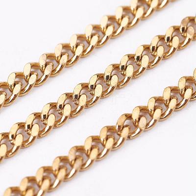 Ion Plating(IP) 304 Stainless Steel Twisted Chains Curb Chains CHS-H007-39G-1