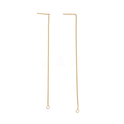 Ion Plating(IP) 304 Stainless Steel Stud Earring Finding STAS-E161-07G-1