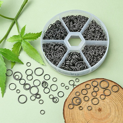 1 Box Iron Open Jump Rings Set IFIN-YW0001-44B-1