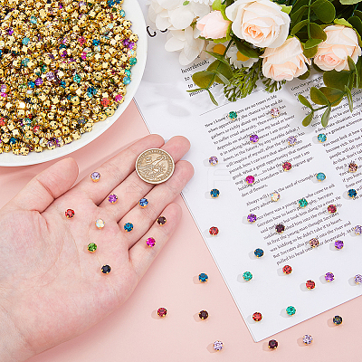 480pcs Glass Sew on Rhinestone FIND-HS0001-62B-1