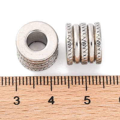 Non-Tarnish 304 Stainless Steel European Beads STAS-I149-34P-1