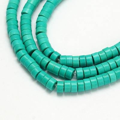 Synthetic Turquoise Beads Strands X-TURQ-G110-5x3mm-09-1