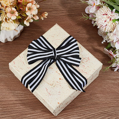 Polyester Stripe Ribbons SRIB-WH0011-326C-1