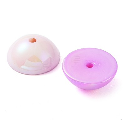 UV Plating Transparent Acrylic Beads X-OACR-Z013-04-1