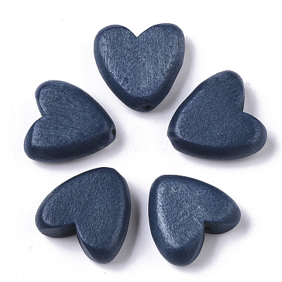 Painted Natural Wood Beads WOOD-R265-08A-1