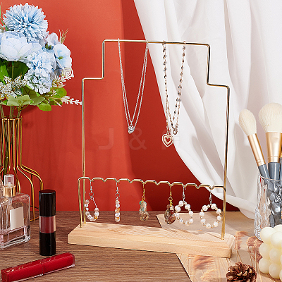 Iron Multi-Tier Earring Display Organizer Holder EDIS-WH0035-05LG-1