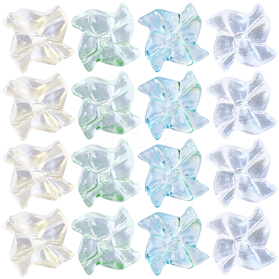 80Pcs 4 Colors Handmade Lampwork Beads LAMP-SC0001-77-1