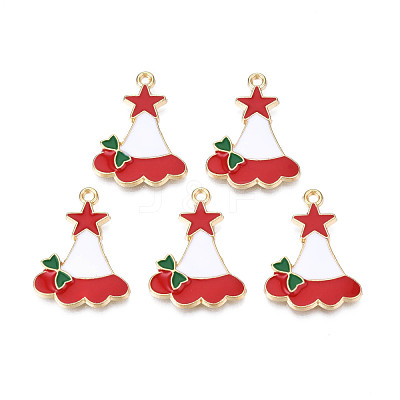 Rack Plating Alloy Enamel Charms ENAM-N055-160-1