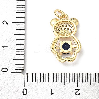 Brass Micro Pave Cubic Zirconia Pendants KK-Q068-04-1