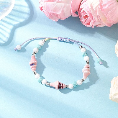 Handmade Porcelain Beaded Bracelets BJEW-JB12473-01-1