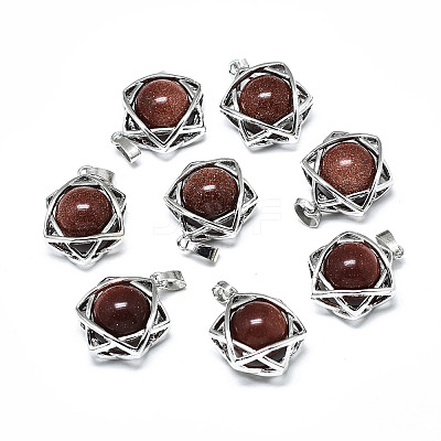 Synthetic Goldstone Pendants G-R485-01D-1