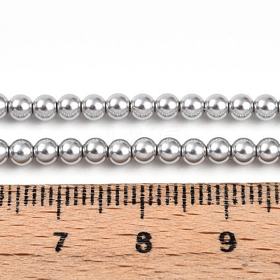 Baking Paint Pearlized Glass Pearl Bead Strands HY-N002-3mm-A03-1