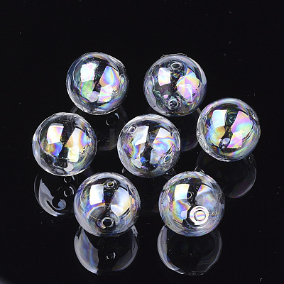 Handmade Blown Glass Globe Beads DH017J-1-12mm-AB-1