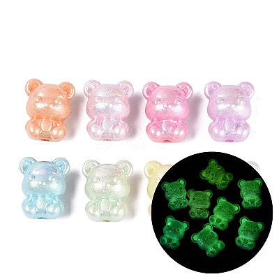 Luminous Opaque UV Plating Acrylic Beads OACR-Q204-17-1