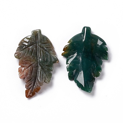 Natural Indian Agate Pendants G-I336-01-20-1