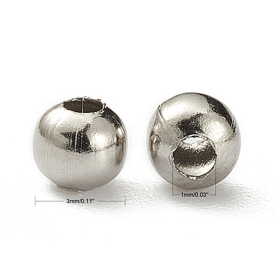 Tarnish Resistant 304 Stainless Steel Hollow Round Seamed Beads X-STAS-R032-3mm-1