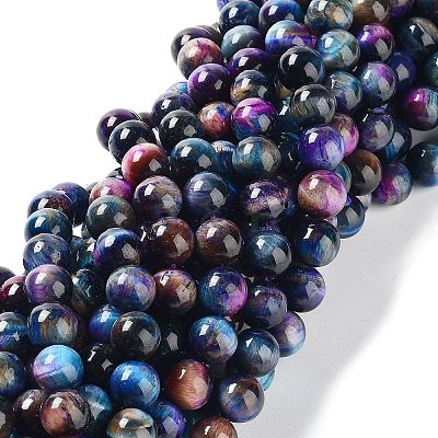 Natural Rainbow Tiger Eye Beads Strands G-NH0002-A01-C01-1