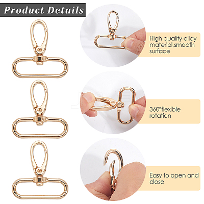 15Pcs Alloy Swivel Clasps FIND-GF0008-19LG-1
