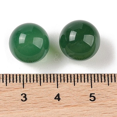 Natural Green Onyx Agate No Hole Sphere Beads G-K353-04B-27-1