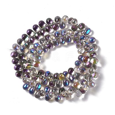 Electroplate Glass Beads Strands EGLA-L031-HR01-1