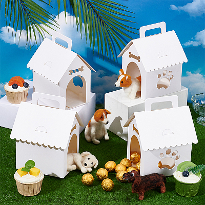 Paper Gift Packaging Boxes with Handles and Window CON-WH0095-186-1