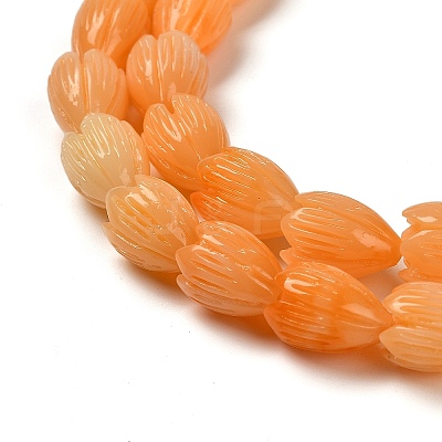Synthetic Shell Dyed Carved Beads Strands SHEL-K007-08B-03-1