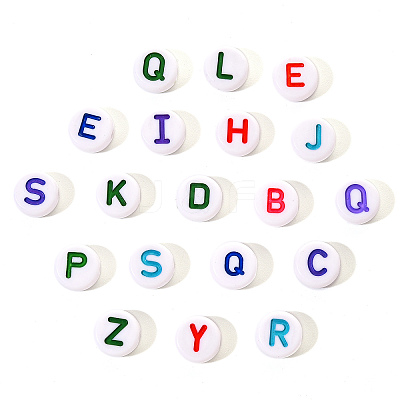 Opaque White Acrylic Beads SACR-YW0001-23E-1