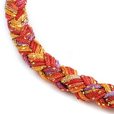 4MM Braided Nylon Cord Bracelets FIND-A057-01G-10-1