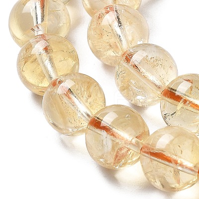 Natural Citrine Beads Strands X-G-G212-8mm-29-1