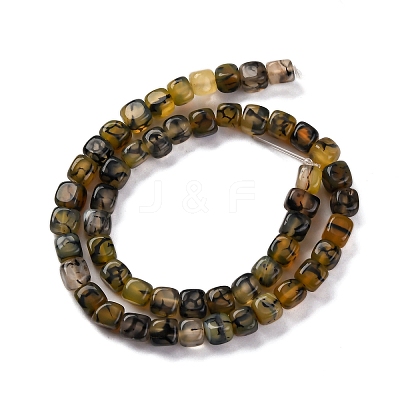 Natural Dragon Veins Agate Beads Strands G-G177-E11-01-1