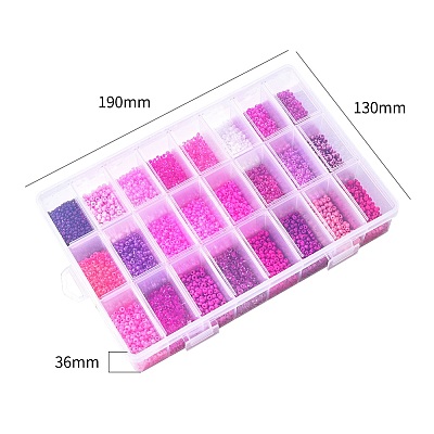 288G 24 Colors Glass Seed Beads SEED-JQ0005-01G-3mm-1