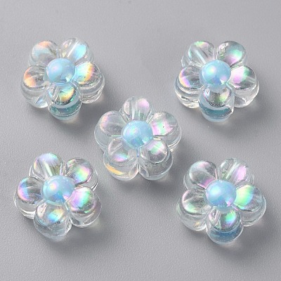 Transparent Acrylic Beads OACR-WH0032-13E-1