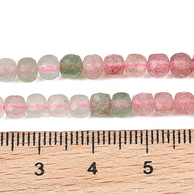 Gradient Color Natural Red and Green Strawberry Quartz Beads Strands GG-NH0007-C02-01-1