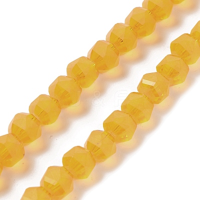 Electroplate Transparent Glass Beads Strands EGLA-I018-FA10-1