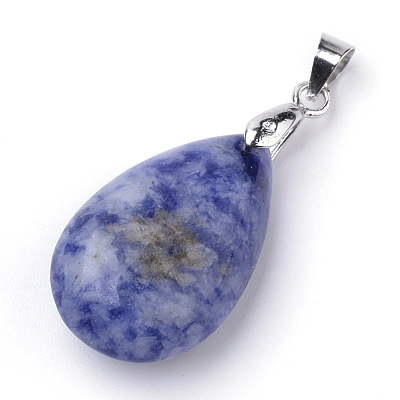 Natural Blue Spot Jasper Pendants G-S243-15-1