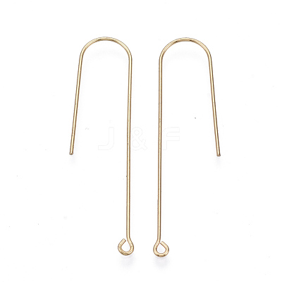 Brass Earring Hooks KK-N231-53-NF-1