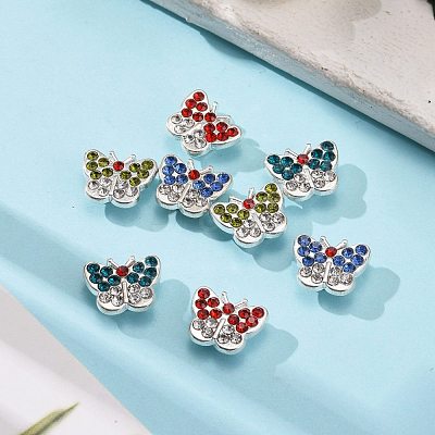 Alloy Rhinestone Beads X-RB-D018-S-M-LF-1