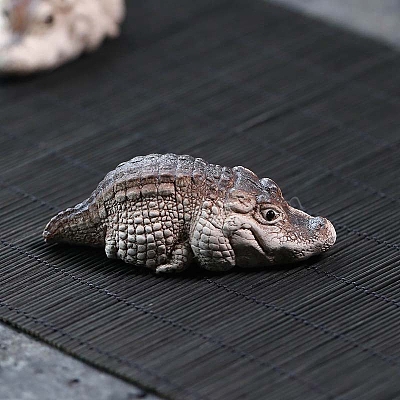 Ceramics Tea Pet Alligator/Crocodile Figurine Statue for Home Office Desktop Ornament PW-WG2BD69-01-1