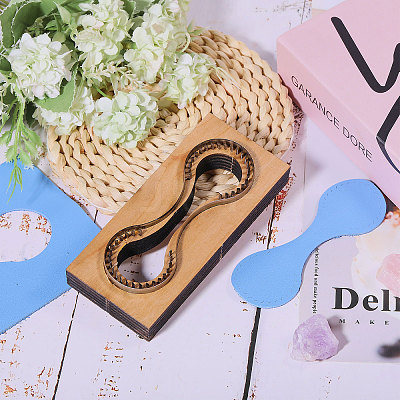 Rectangle Wooden & Carbon Steel Leather Die Cutting Mold DIY-WH0622-220-1