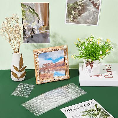 32Pcs Transparent Acrylic Double-sided Adhesive Stickers FIND-WH0139-98C-1