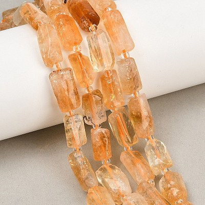 Heated Natural Citrine Beads Strands G-O170-113-1