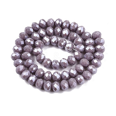Electroplate Glass Beads Strands EGLA-A044-P8mm-A13-1