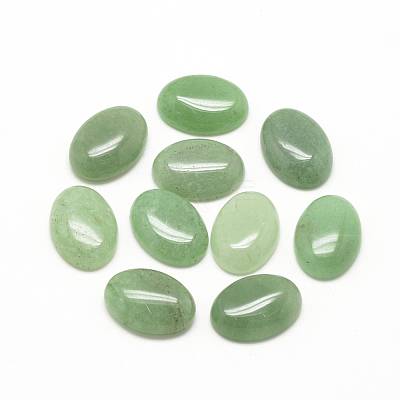 Natural Green Aventurine Cabochons G-R415-18x25-43-1