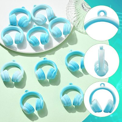 Two Tone Opaque Acrylic Pendants SACR-FZC0001-002B-1