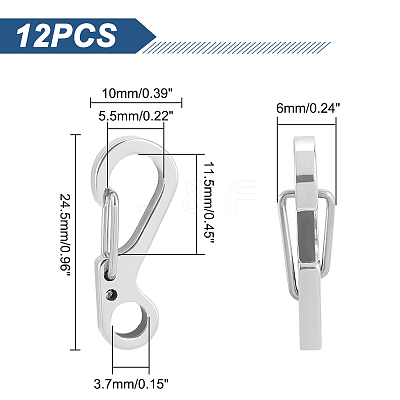 201 Stianless Steel Kecychain Clasps STAS-UN0039-76P-1