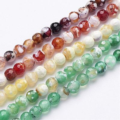Natural Fire Crackle Agate Beads Strands G-D210-6mm-M1-1