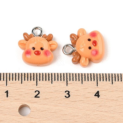 Christmas Theme Opaque Resin Pendants RESI-S08-02P-1