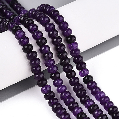 Dyed Natural White Jade Beads Strands G-T139-59A-03-1