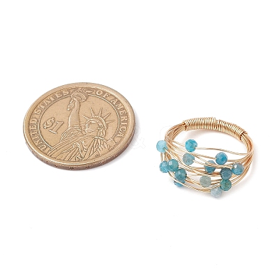 Natural Apatite Finger Rings RJEW-TA00221-01-1