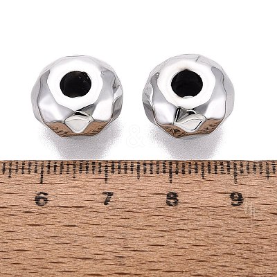 UV Plating Iridescent Transparent Acrylic European Beads OACR-E033-22-11-1